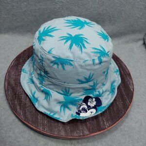 Disney Minnie Mouse Palm Tree Print Bucket Hat Adult  Small Discoloring on Top